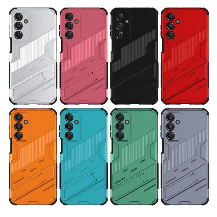 For Samsung Galaxy A16 5G Punk Armor 2 in 1 PC + TPU Shockproof Phone Case with Invisible Holder