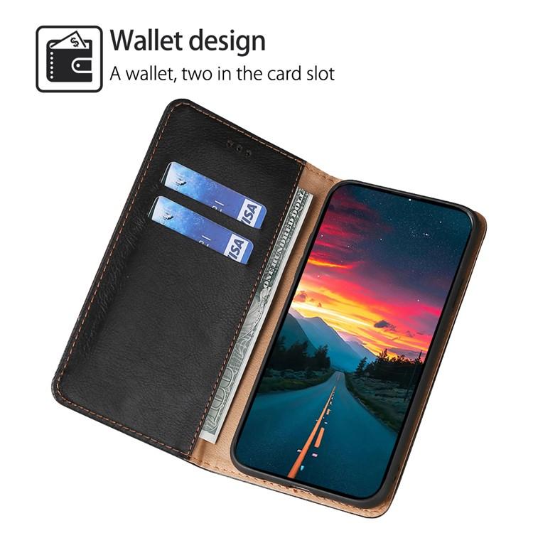 For Redmi Note 14 4G 164.84mm Gloss Oil Solid Color Magnetic Leather Phone Case
