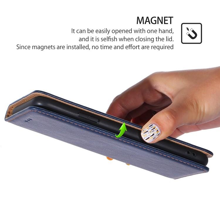 For ZTE Blade A56 4G Gloss Oil Solid Color Magnetic Leather Phone Case