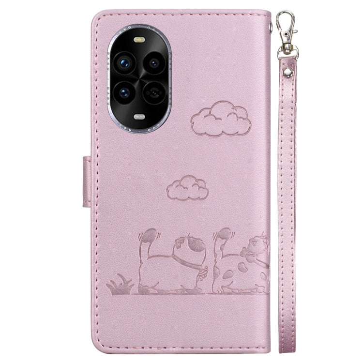 For Huawei nova 13 Pro Cute Cats RFID Leather Phone Case