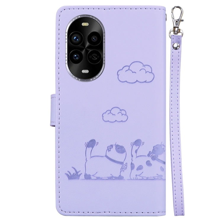 For Huawei nova 13 Pro Cute Cats RFID Leather Phone Case