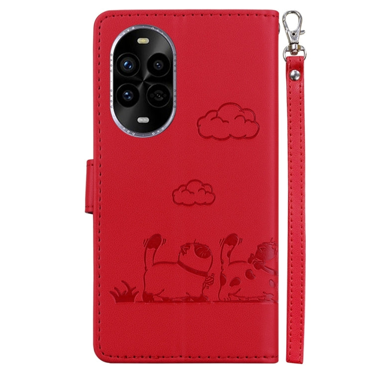 For Huawei nova 13 Pro Cute Cats RFID Leather Phone Case