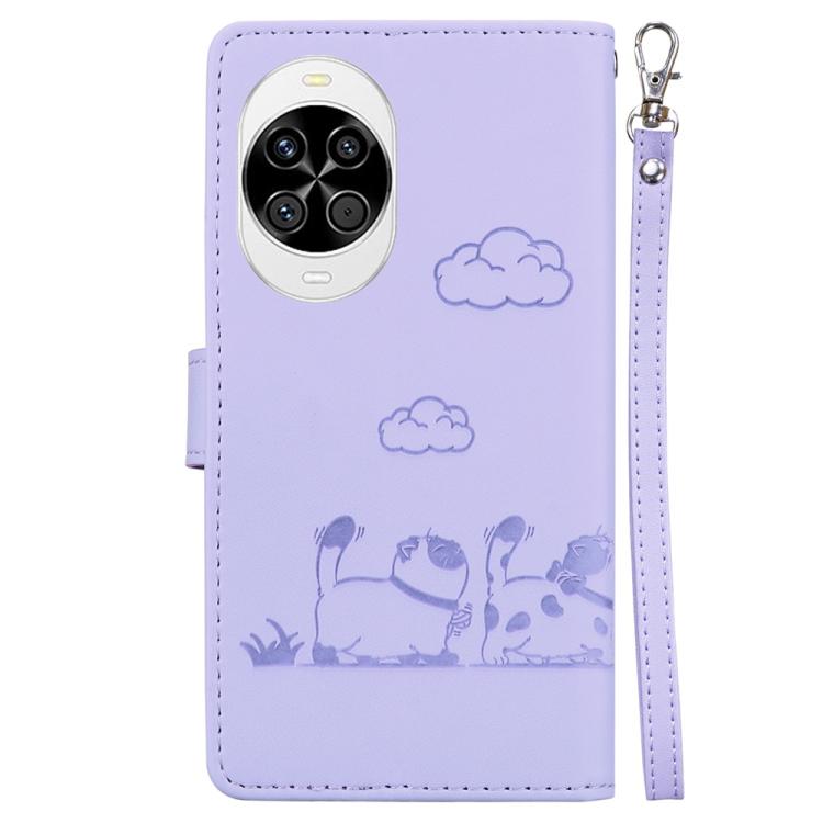 For Huawei nova 14 Cute Cats RFID Leather Phone Case