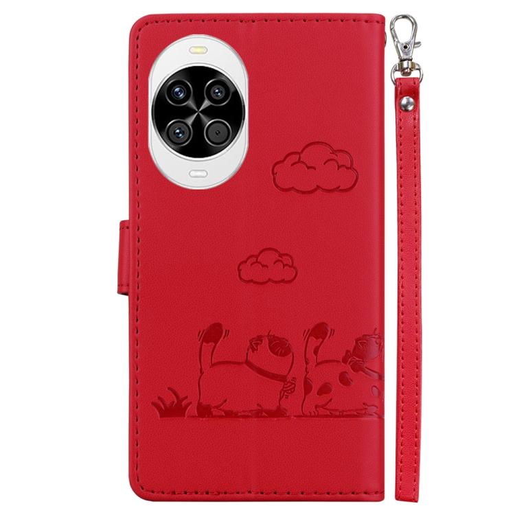 For Huawei nova 14 Cute Cats RFID Leather Phone Case
