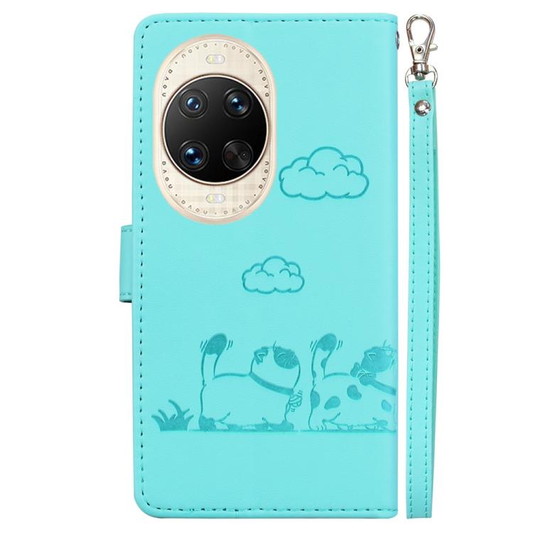 For Huawei nova 14 Ultra Cute Cats RFID Leather Phone Case