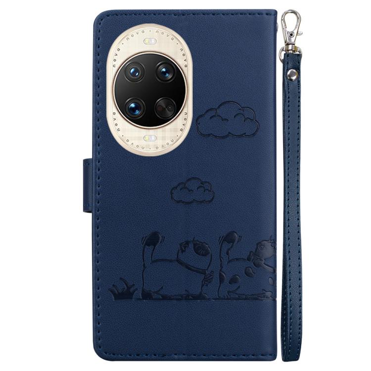 For Huawei nova 14 Ultra Cute Cats RFID Leather Phone Case