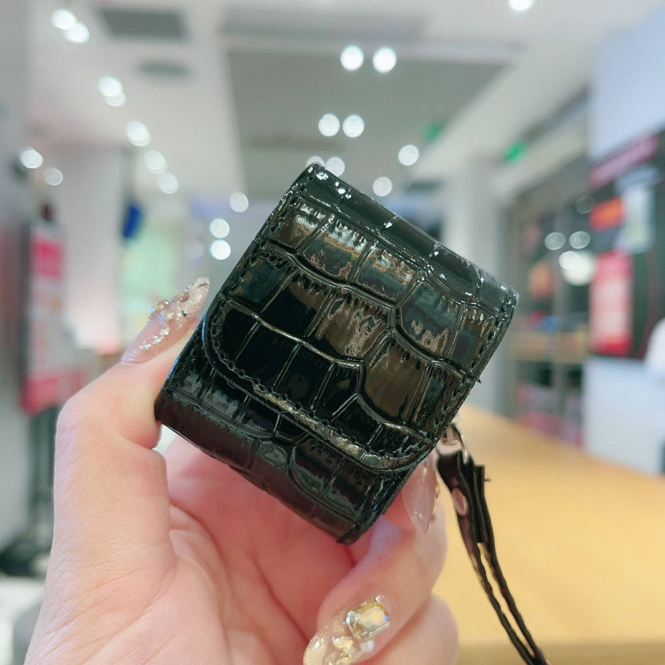 For AirPods 1 / 2 Crocodile Texture Earphones Protective Case