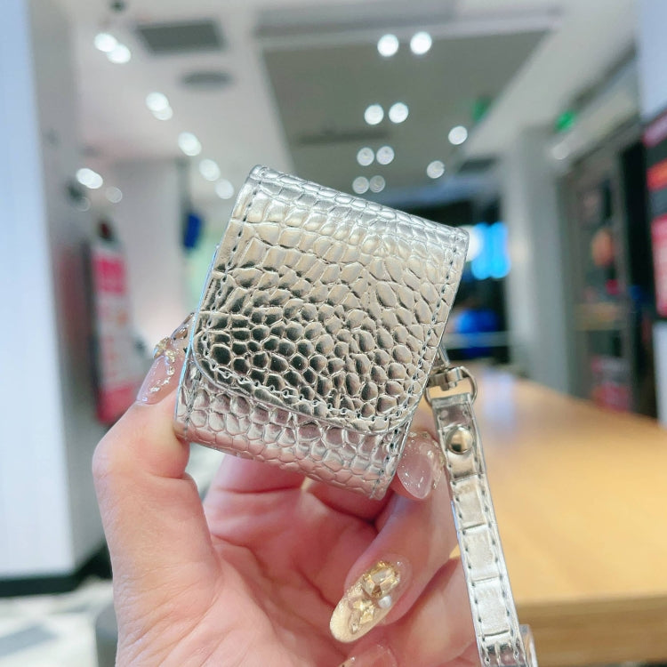 For AirPods 1 / 2 Crocodile Texture Earphones Protective Case