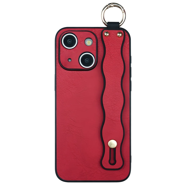 For iPhone 14 Wavy Wristband Bracket TPU Phone Case