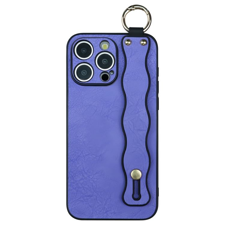 For iPhone 14 Pro Max Wavy Wristband Bracket TPU Phone Case