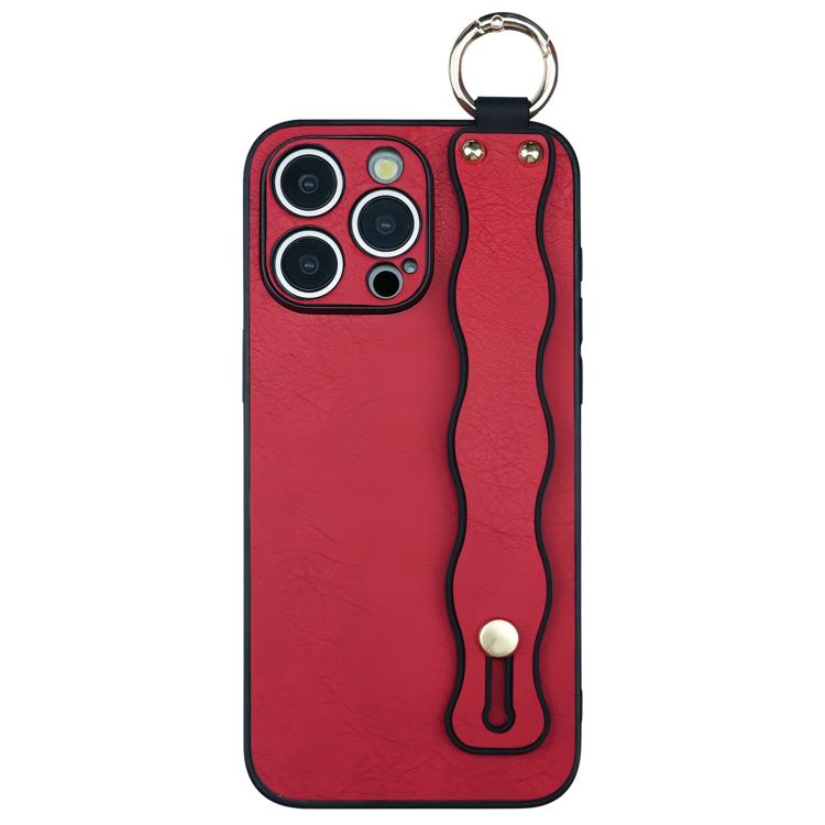 For iPhone 16 Pro Max Wavy Wristband Bracket TPU Phone Case