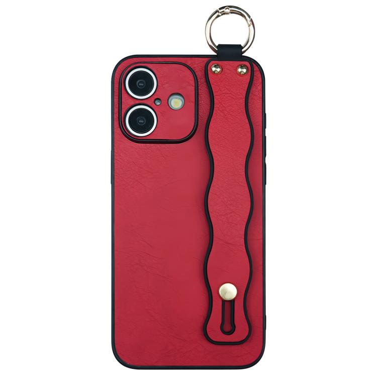 For iPhone 16 Wavy Wristband Bracket TPU Phone Case