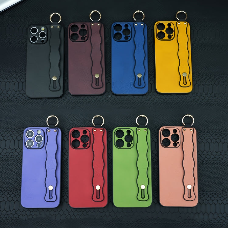 For iPhone 16 Pro Max Wavy Wristband Bracket TPU Phone Case