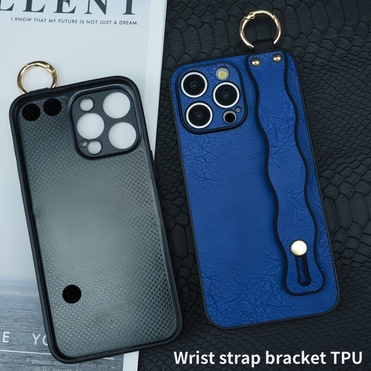 For iPhone 16 Pro Max Wavy Wristband Bracket TPU Phone Case