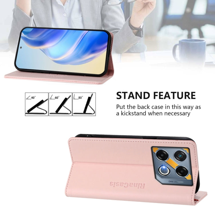 For Infinix GT 20 Pro 5G RC01 Dual-Folded Magnetic Suction RFID Leather Phone Case