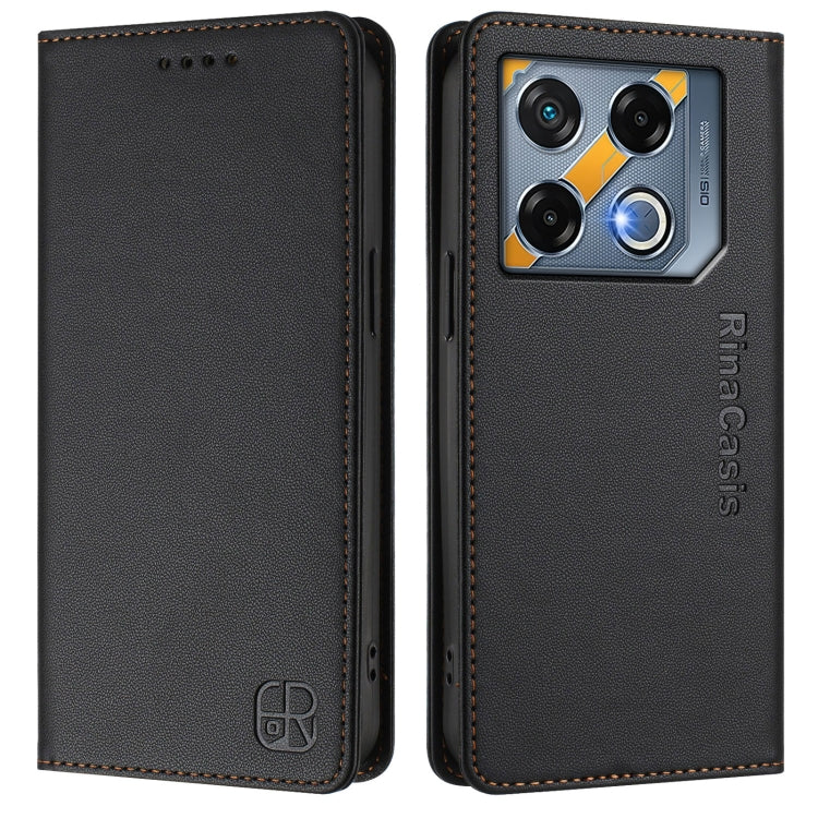 For Infinix GT 20 Pro 5G RC01 Dual-Folded Magnetic Suction RFID Leather Phone Case