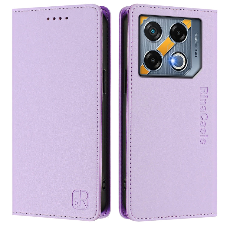 For Infinix GT 20 Pro 5G RC01 Dual-Folded Magnetic Suction RFID Leather Phone Case