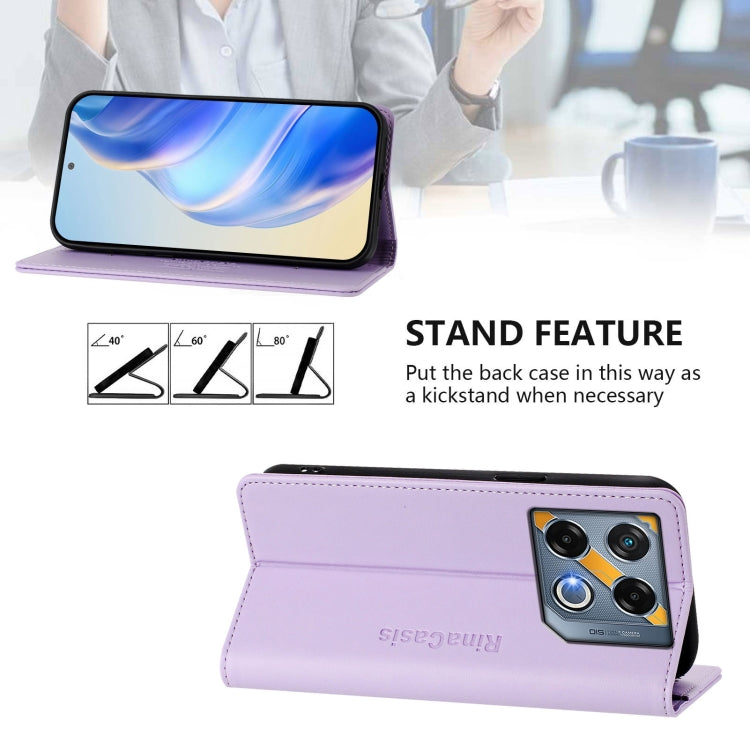 For Infinix GT 20 Pro 5G RC01 Dual-Folded Magnetic Suction RFID Leather Phone Case