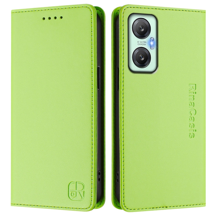 For Infinix Hot 20S / Hot 20 Pro RC01 Dual-Folded Magnetic Suction RFID Leather Phone Case