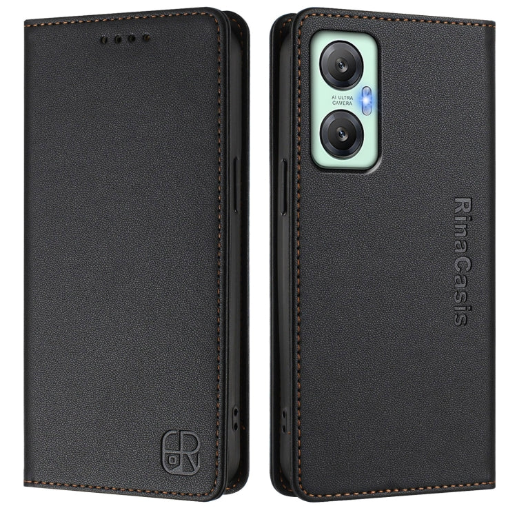 For Infinix Hot 20S / Hot 20 Pro RC01 Dual-Folded Magnetic Suction RFID Leather Phone Case