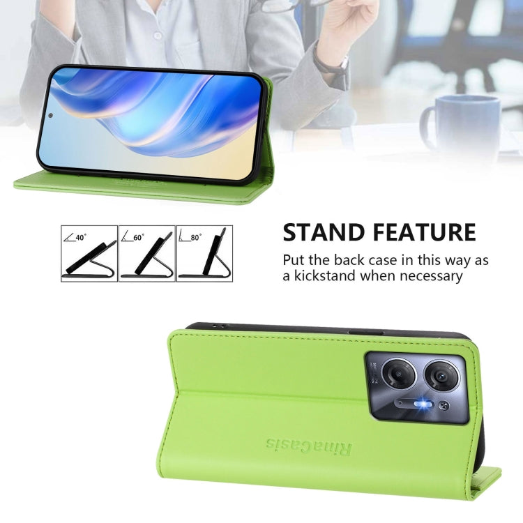 For Infinix Hot 30 5G RC01 Dual-Folded Magnetic Suction RFID Leather Phone Case