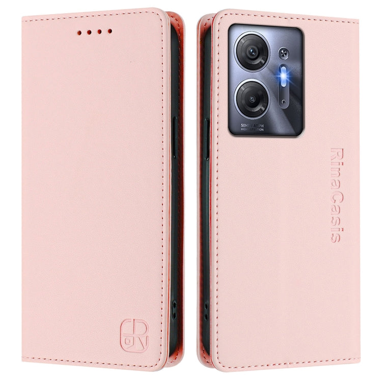 For Infinix Hot 30 5G RC01 Dual-Folded Magnetic Suction RFID Leather Phone Case