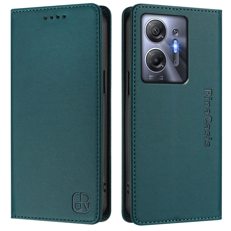 For Infinix Hot 30 5G RC01 Dual-Folded Magnetic Suction RFID Leather Phone Case