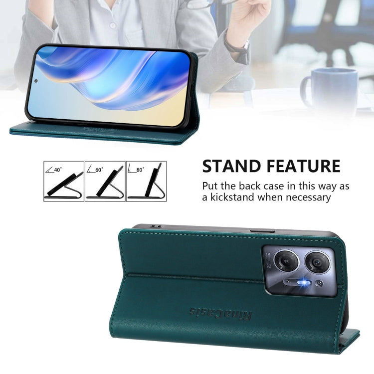 For Infinix Hot 30 5G RC01 Dual-Folded Magnetic Suction RFID Leather Phone Case