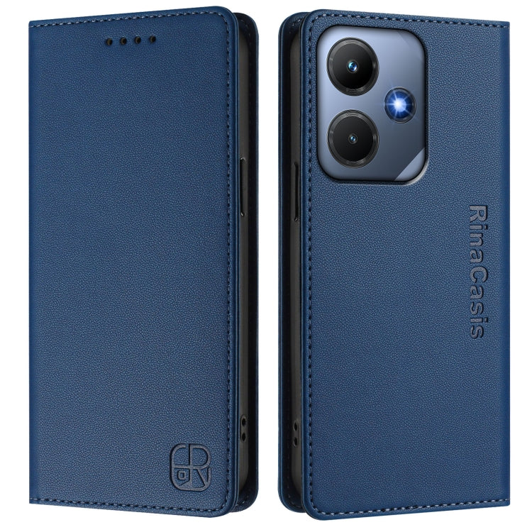 For Infinix Hot 30i / X669 RC01 Dual-Folded Magnetic Suction RFID Leather Phone Case