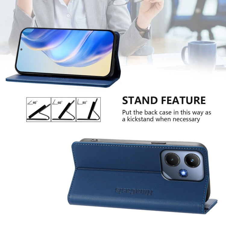 For Infinix Hot 30i / X669 RC01 Dual-Folded Magnetic Suction RFID Leather Phone Case