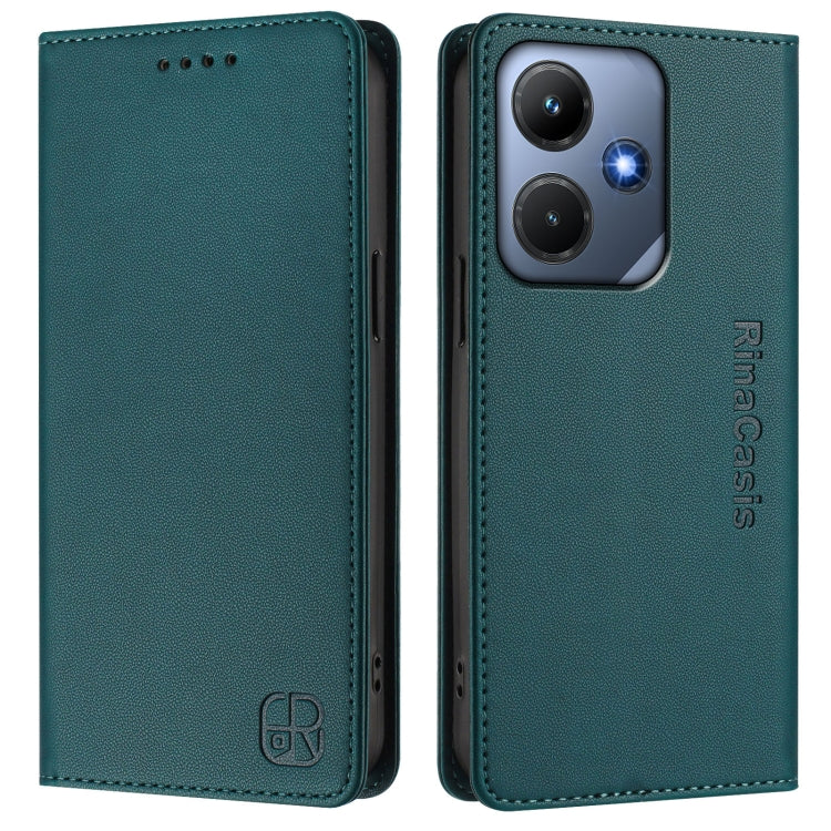 For Infinix Hot 30i / X669 RC01 Dual-Folded Magnetic Suction RFID Leather Phone Case