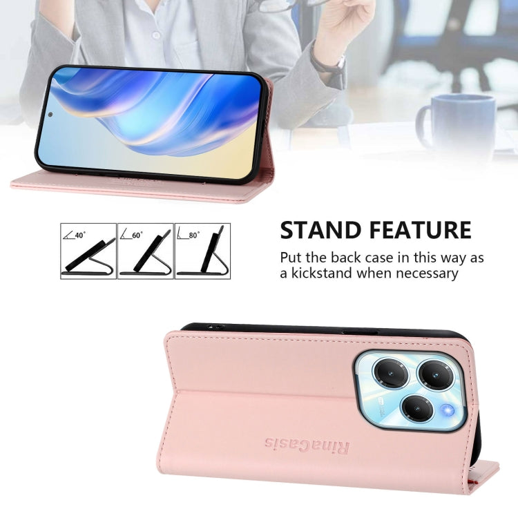 For Infinix Hot 40 4G / Hot 40 Play RC01 Dual-Folded Magnetic Suction RFID Leather Phone Case