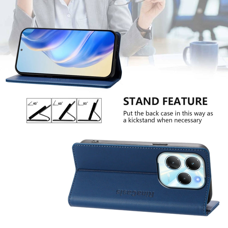 For Infinix Hot 40 4G / Hot 40 Play RC01 Dual-Folded Magnetic Suction RFID Leather Phone Case