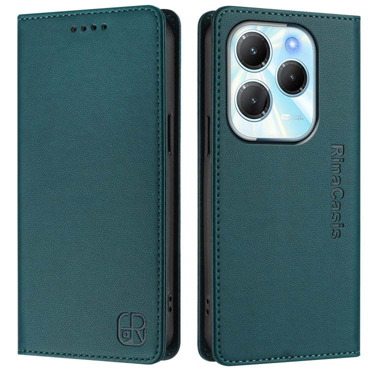 For Infinix Hot 40 4G / Hot 40 Play RC01 Dual-Folded Magnetic Suction RFID Leather Phone Case