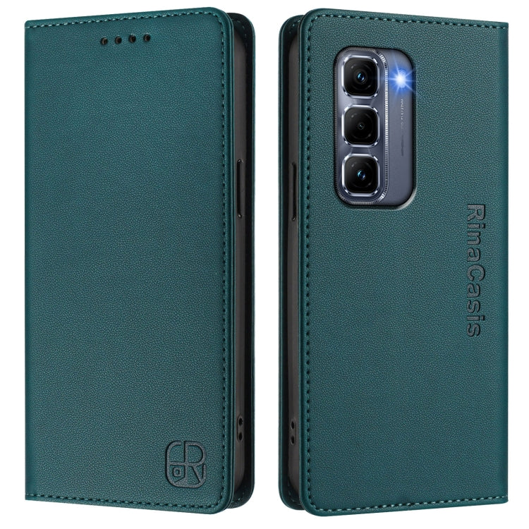 For Infinix Hot 50 Pro+ 4G RC01 Dual-Folded Magnetic Suction RFID Leather Phone Case