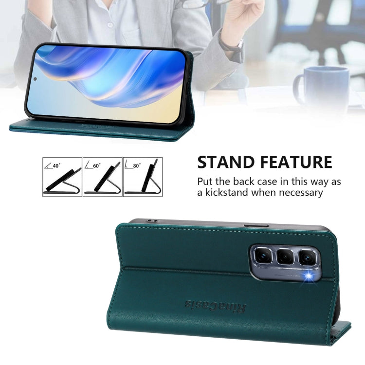For Infinix Hot 50 Pro+ 4G RC01 Dual-Folded Magnetic Suction RFID Leather Phone Case