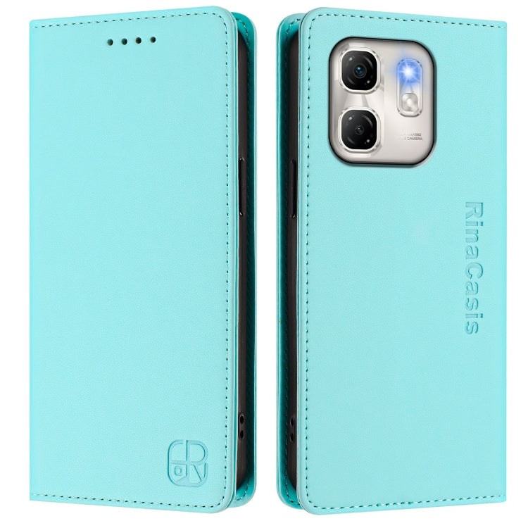 For Infinix Hot 50i 5G / Smart 9 4G RC01 Dual-Folded Magnetic Suction RFID Leather Phone Case