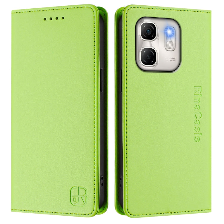 For Infinix Hot 50i 5G / Smart 9 4G RC01 Dual-Folded Magnetic Suction RFID Leather Phone Case