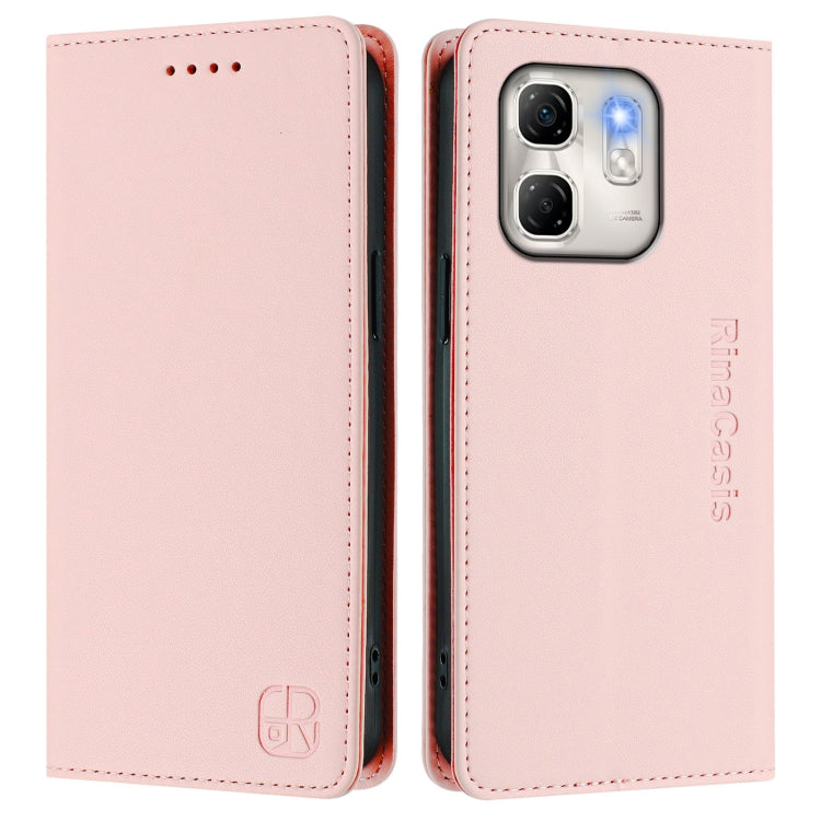 For Infinix Hot 50i 5G / Smart 9 4G RC01 Dual-Folded Magnetic Suction RFID Leather Phone Case