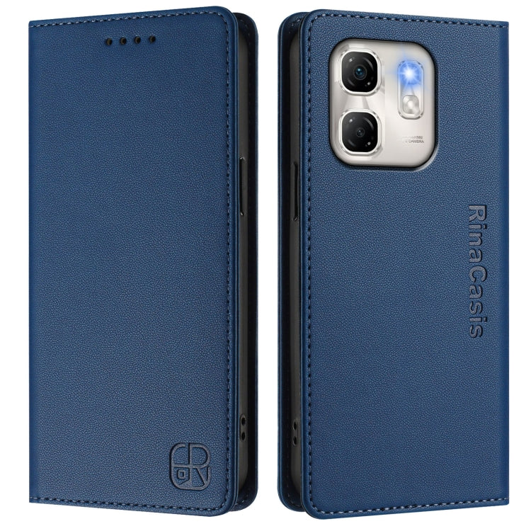 For Infinix Hot 50i 5G / Smart 9 4G RC01 Dual-Folded Magnetic Suction RFID Leather Phone Case