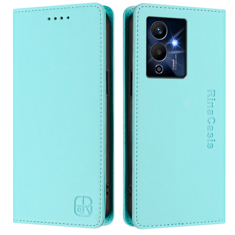 For Infinix Note 12 Pro 5G RC01 Dual-Folded Magnetic Suction RFID Leather Phone Case