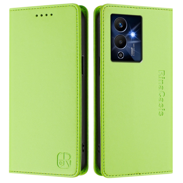For Infinix Note 12 Pro 5G RC01 Dual-Folded Magnetic Suction RFID Leather Phone Case