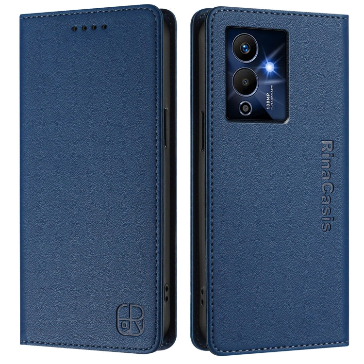 For Infinix Note 12 Pro 5G RC01 Dual-Folded Magnetic Suction RFID Leather Phone Case