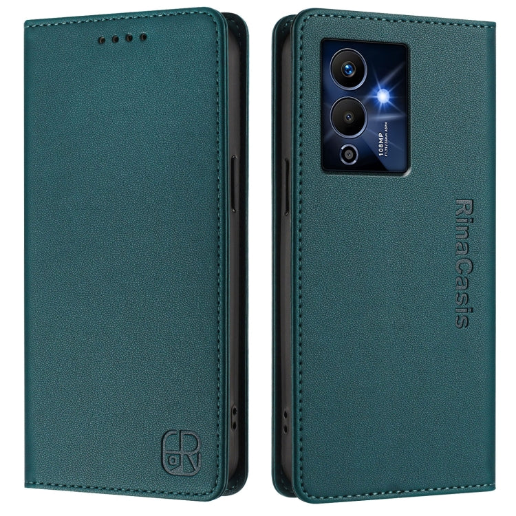 For Infinix Note 12 Pro 5G RC01 Dual-Folded Magnetic Suction RFID Leather Phone Case