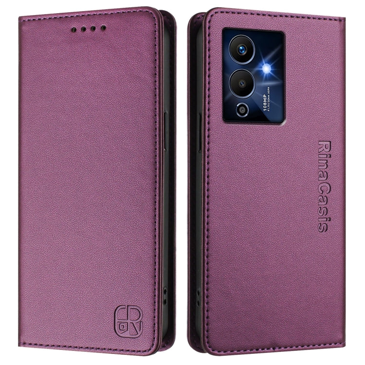 For Infinix Note 12 Pro 5G RC01 Dual-Folded Magnetic Suction RFID Leather Phone Case