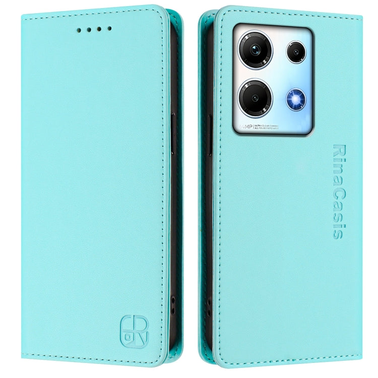For Infinix Note 30 4G / 5G RC01 Dual-Folded Magnetic Suction RFID Leather Phone Case