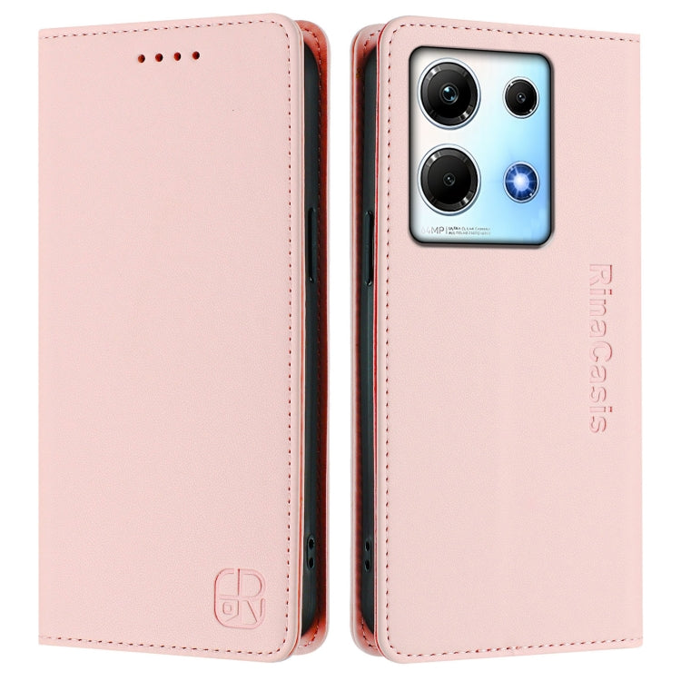 For Infinix Note 30 4G / 5G RC01 Dual-Folded Magnetic Suction RFID Leather Phone Case