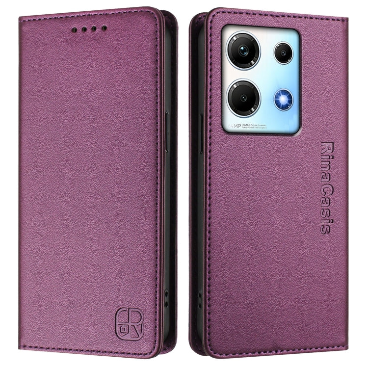 For Infinix Note 30 4G / 5G RC01 Dual-Folded Magnetic Suction RFID Leather Phone Case