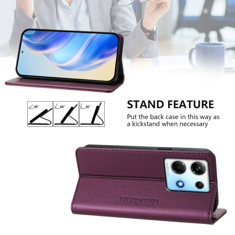 For Infinix Note 30 4G / 5G RC01 Dual-Folded Magnetic Suction RFID Leather Phone Case