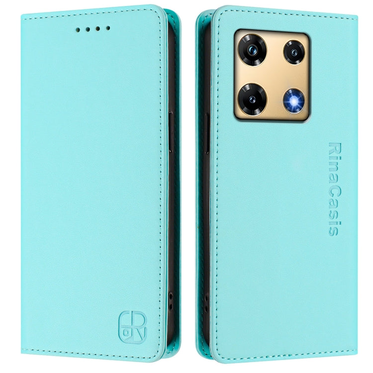For Infinix Note 30 Pro 4G RC01 Dual-Folded Magnetic Suction RFID Leather Phone Case